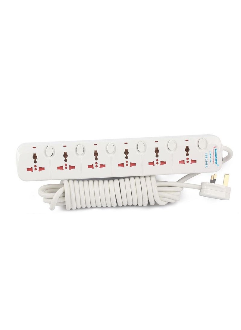Terminator 6 Way Universal Power Extension Socket 3Meter Cable  - Image 3