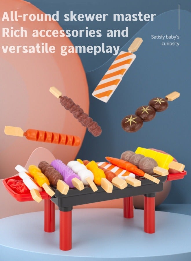 27 Pcs Simulation Barbecue Toy Children Kitchen Toy Simulation Barbecue Pretend Play Set Kitchen Barbecue Role Play Toy Set Kitchen Cooker Early Education Game For Children Boys Girls - Image 4