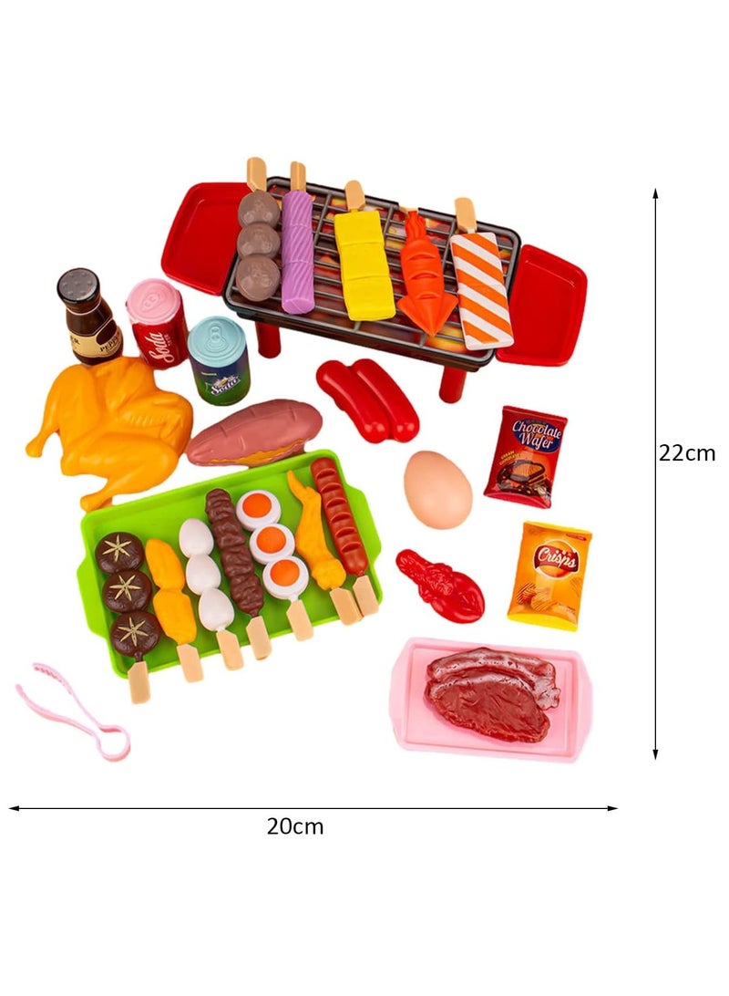 27 Pcs Simulation Barbecue Toy Children Kitchen Toy Simulation Barbecue Pretend Play Set Kitchen Barbecue Role Play Toy Set Kitchen Cooker Early Education Game For Children Boys Girls - Image 2