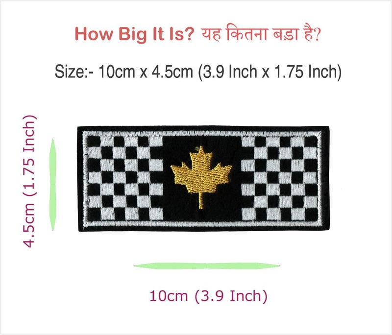 Generic Canada Flag Applique Embroidered Sew-on Patch ; Size: 10cm x 4.5cm for Jackets, Bags, Caps, T-Shirts, Jeans, Outdoor Clothing ; Imported from Malaysia (1 Piece). (Code: SBX-86)  - Image 2