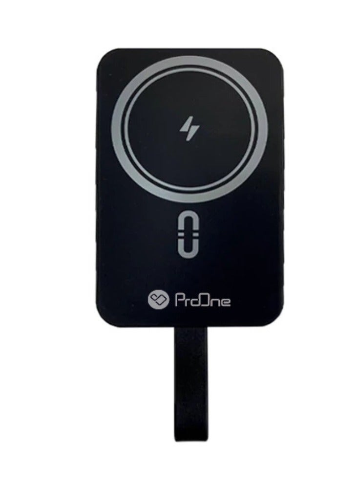 ProOne ProOne PPB5118 10000mAh Portable Wireless + Wired Power Bank, 15W Wireless & 20W Wired Fast Charging, Built-in Lightning & Type-C Cables, Magnetic Design, Lightweight Pocket-Sized Power Bank  - Image 2