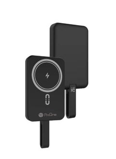 ProOne ProOne PPB5118 10000mAh Portable Wireless + Wired Power Bank, 15W Wireless & 20W Wired Fast Charging, Built-in Lightning & Type-C Cables, Magnetic Design, Lightweight Pocket-Sized Power Bank  - Image 3