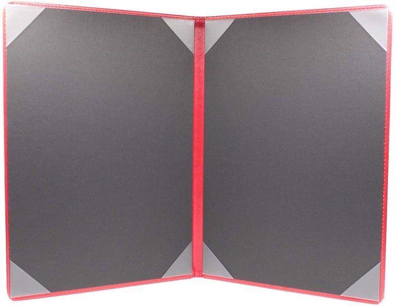 NJ OVERSEAS Diploma Holder,Certificate Folder,Degree Cover,Red Leather Certificate Holder-Document Holder Perfect For A4 Paper Size Graduation Gifts,Restaurant Menu Cover : Red 1 Pc. - Image 2