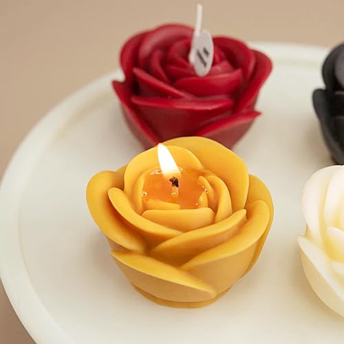 Tecokart® Rose Flower Silicone Mold for Candle, Soap, Jelly, Chocolate, and Resin Crafts – Ideal for DIY Projects and Valentine's Day Gifts - Image 2