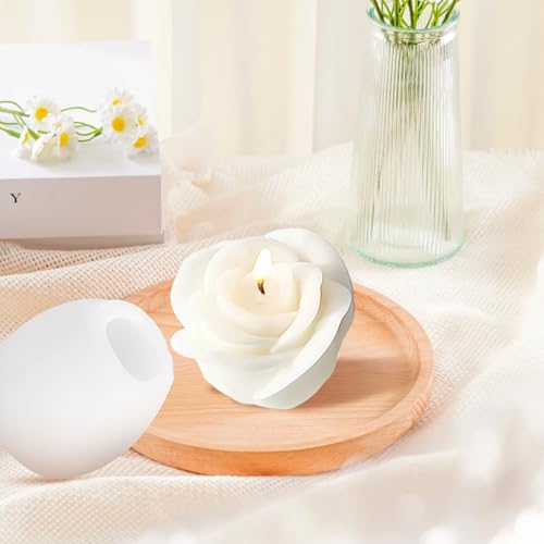 Tecokart® Rose Flower Silicone Mold for Candle, Soap, Jelly, Chocolate, and Resin Crafts – Ideal for DIY Projects and Valentine's Day Gifts - Image 4