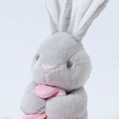 CREVENT Soft Plush Animal Face Security Blankets for Boys and Girls, Great Gifts for Birthday Baby Shower (Hugging Bunny + Tag) - Image 4