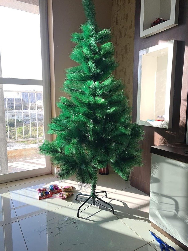 PartyFlex PartyFlex Artificial Christmas Pine Tree with Iron Legs 5 feet Green for Christmas Decorations  - Image 5