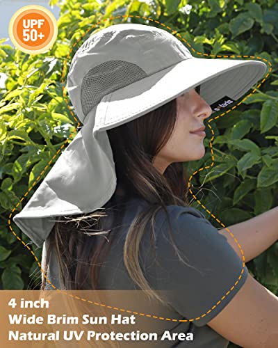Tirrinia Chic & UV Protection with Women's Sun Hats, Wide Brim with Neck Flap, Perfect for Outdoor Adventures - Image 4