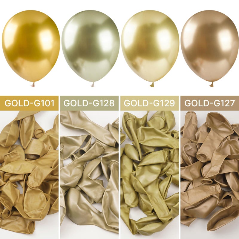 PartyWoo Gold Balloons 140pcs Different Sizes of 18 12 10 5 Inch Gold Balloon Arch Kit Garland for Birthday Wedding Anniversary Baby Shower Graduation Retirement Casino Party Decorations Gold-G101 - Image 4