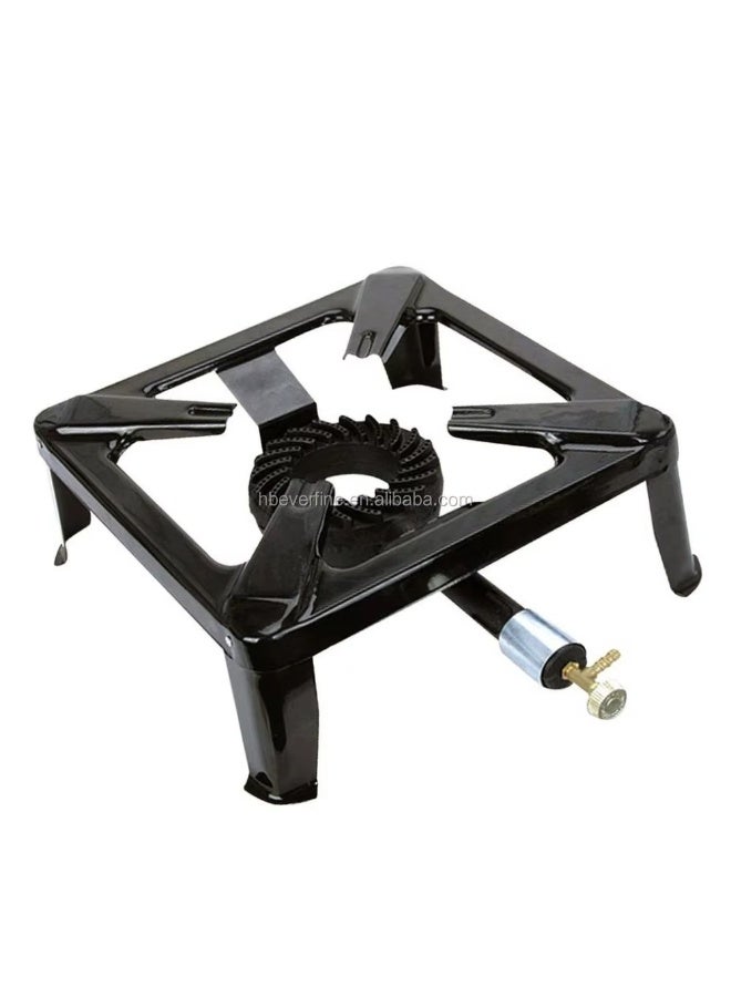 Portable Stove Burner Cast Iron Propane LPG Gas Cooker for Patio Outdoor Camping 40x40cm - Image 2