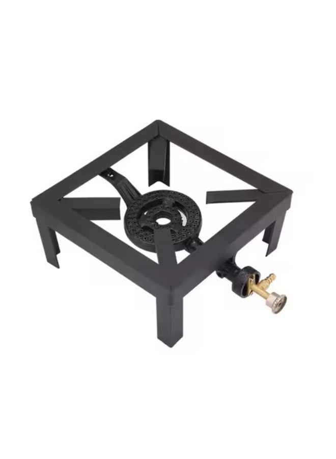 Portable Stove Burner Cast Iron Propane LPG Gas Cooker for Patio Outdoor Camping 40x40cm - Image 3