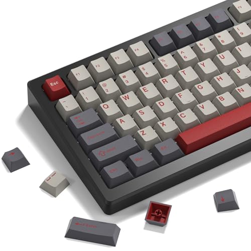 COSTOM Womier Double Shot PBT Keycaps Set 138 Keys, Cherry Profile Custom Keycaps 60 65 75 100 Percent for 61/64/68/84/87/100/104/108 Retro Gaming Mechanical Keyboard, Purple Gray - Image 1