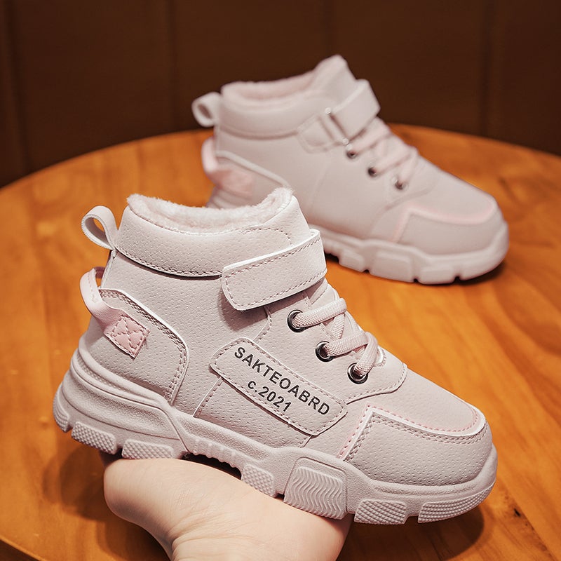 Boys Shoes Cotton Shoes Winter Fleece-Lined Warm Children'S Sneaker Middle And Big Children'S Cotton Winter Shoes - Image 1