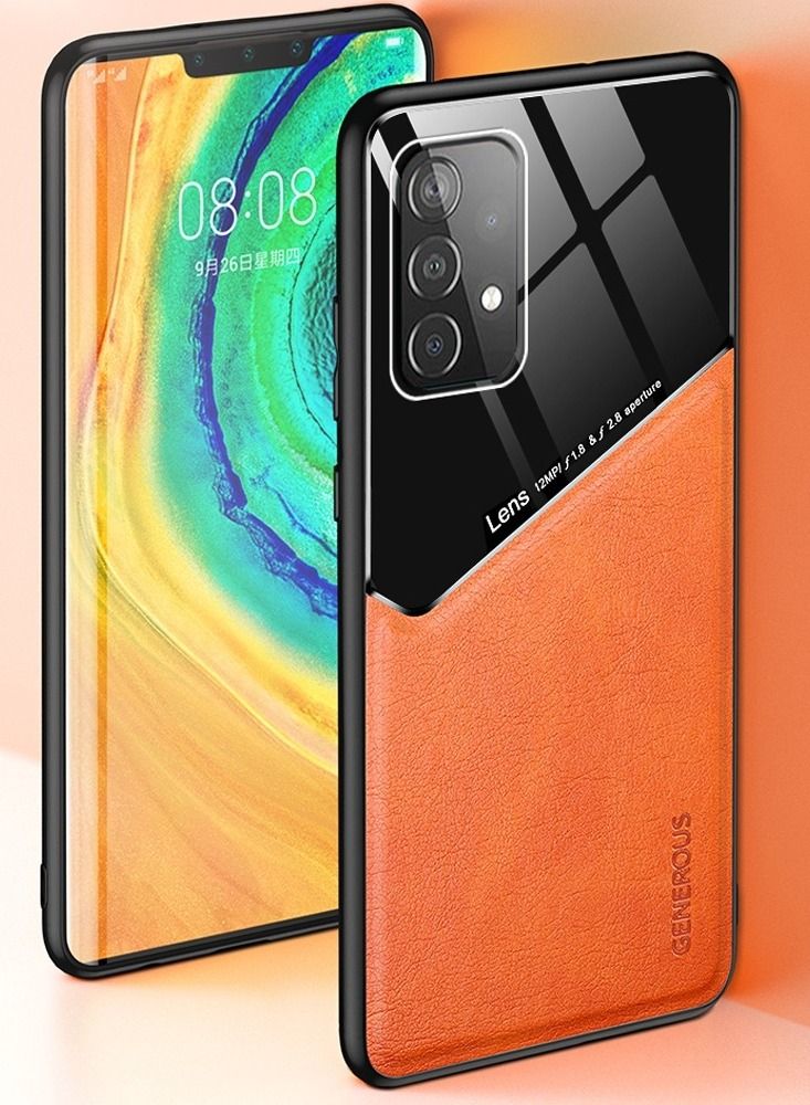 Case Leather Texture Car Magnetic Phone Cover For Samsung Galaxy A52/A52s _Black - Image 2