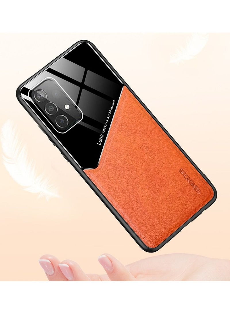 Case Leather Texture Car Magnetic Phone Cover For Samsung Galaxy A52/A52s _Black - Image 3