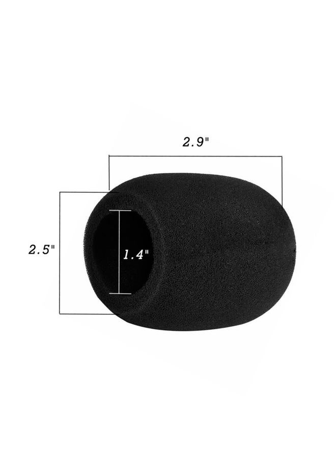 Mudder 10 Pack Foam Mic Cover Handheld Microphone Windscreen, Black - Image 2