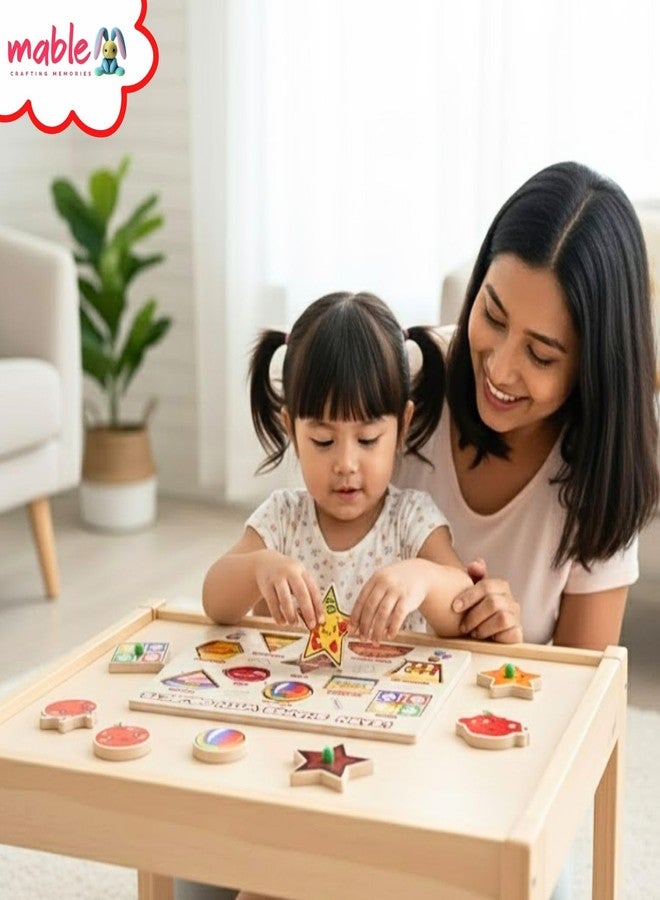 MABLE Shapes Learning Puzzle for Kids | Basic Geometrical Shapes Educational Cardboard Sorting Puzzle Toy for Toddlers Boys & Girls Age 2+ - Image 5