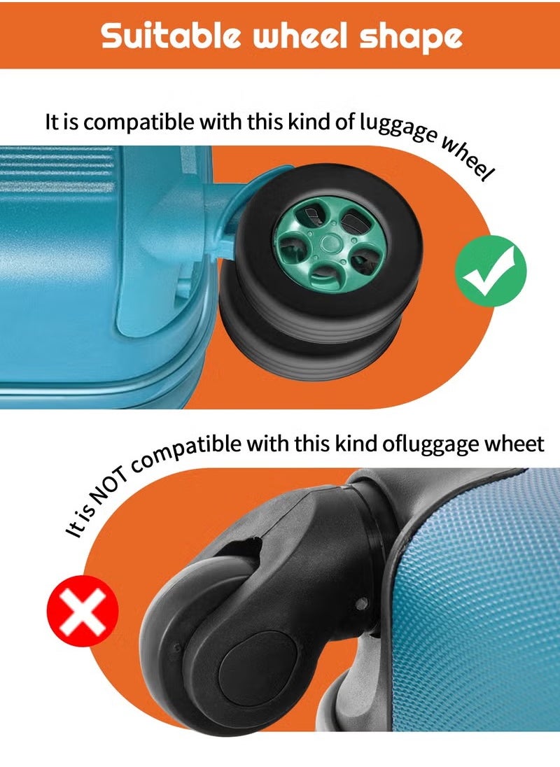 TNGames 16-Pack Luggage Wheel Covers - Upgraded Food-Grade Silicone Omni-Wheel Protectors for Suitcases, Office Chairs, Cribs, Freezers, etc.  - Image 4