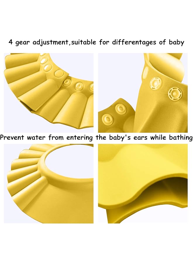 Yellow Baby Shower Cap Baby Bath Visor Baby Shower Head Protector Hat Shampoo Bath Shower Wash Hair - Image 5