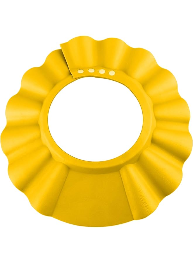 Yellow Baby Shower Cap Baby Bath Visor Baby Shower Head Protector Hat Shampoo Bath Shower Wash Hair - Image 1
