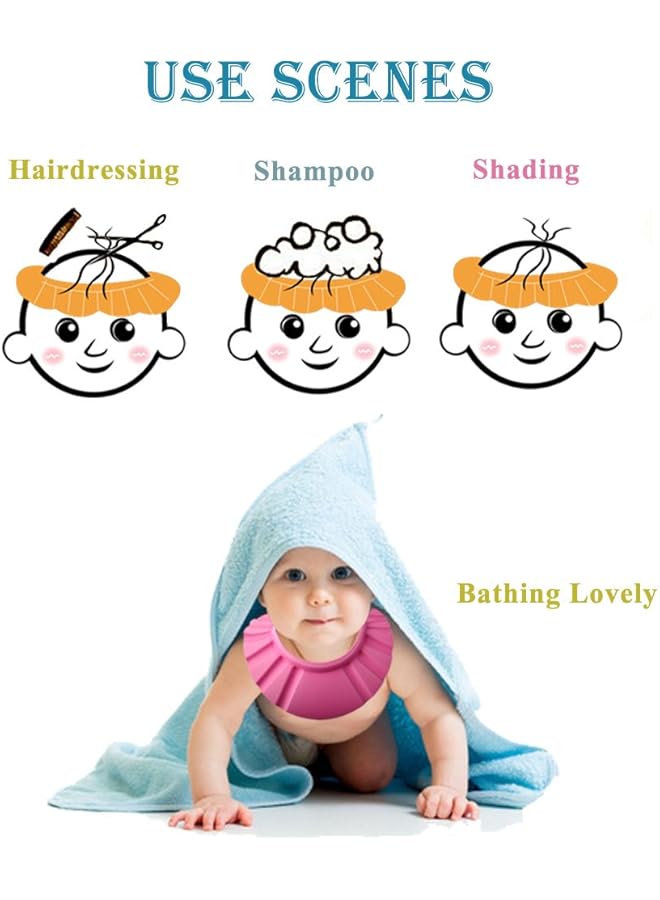 Yellow Baby Shower Cap Baby Bath Visor Baby Shower Head Protector Hat Shampoo Bath Shower Wash Hair - Image 3