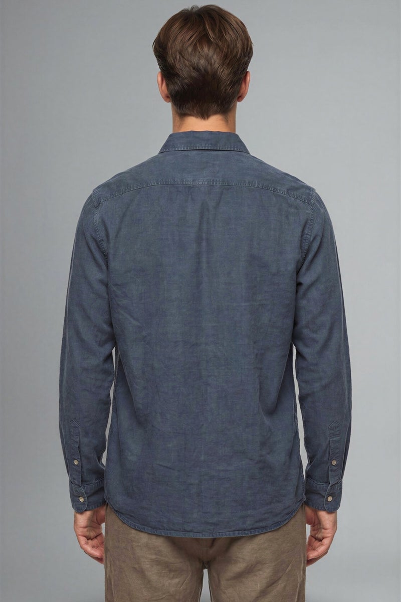 DeFacto Blue Man Premium Shirt Casual - Image 3