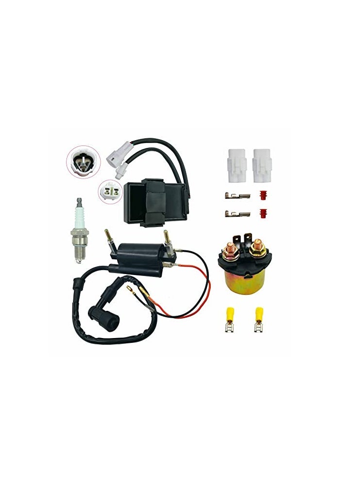 DABAZUALY Ignition CDI BoxIgnition CoilStarter Solenoid Relay Replacement for Kawasaki Bayou 300 KLF300 19892004 - Image 1