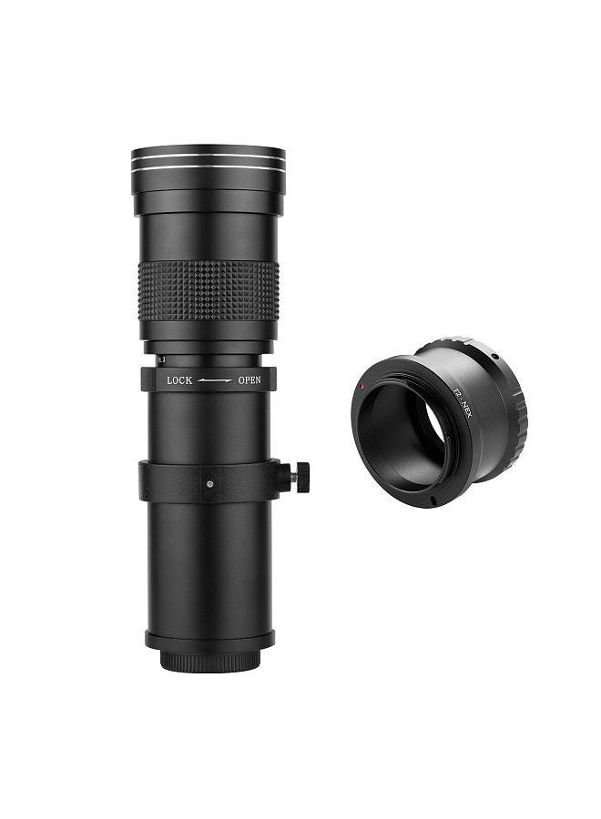 Camera MF Super Telephoto Zoom Lens F/8.3-16 420-800mm T Mount with NEX-mount Adapter Ring Universal 1/4 Thread Replacement  - Image 4