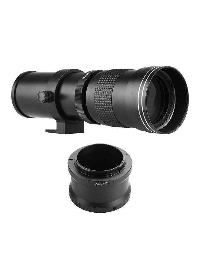 Camera MF Super Telephoto Zoom Lens F/8.3-16 420-800mm T Mount with NEX-mount Adapter Ring Universal 1/4 Thread Replacement  - Image 1