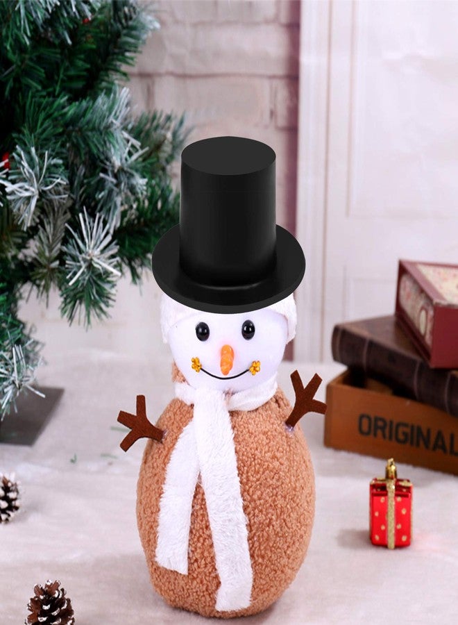 Poualss Mini Christmas Knit Hat Red & Black Plastic Hats for DIY Doll Crafts, Lollipop Candy Covers, Christmas Tree Ornaments - Image 4