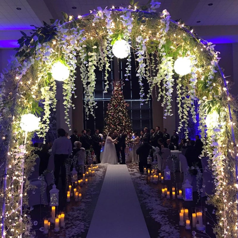DearHouse Artificial Fake Wisteria Vine Ratta Hanging Garland Silk Flowers String Home Party Wedding Decor (White, 12 Pack - Per Piece 3.6 Feet ) - Image 2