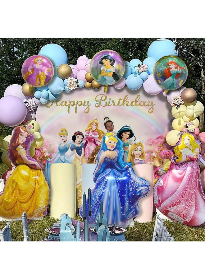 الأزرق جي دبليو BWW 5 قطع زينة بالونات فويل الأميرة حفلة عيد ميلاد للبنات حفلة استحمام الأميرة مستلزمات زينة للحفلات تحت عنوان أشخاص صغار مجموعة بالونات الأميرة - Image 5