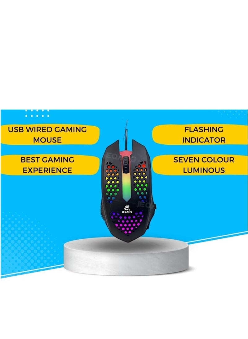 JEQANG 4 in 1 Gaming Combo with Gaming Headphone Mouse Pad Keyboard & Mouse  - Image 2