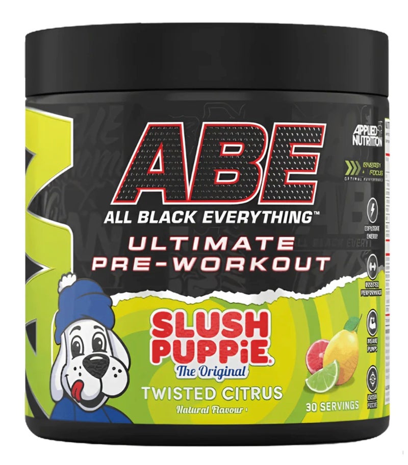 ABE Ultimate Pre-Workout Powder Slush Puppie The original Twisted Citrus 30 Servings | 375g - Energy, Focus, Performance & Pump Formula | Made in United Kingdom
