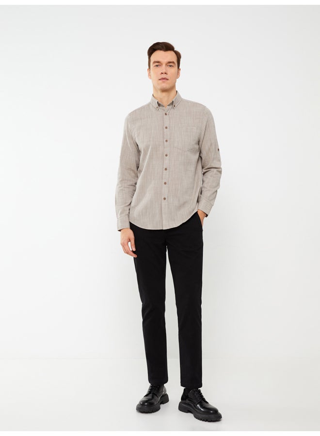 LC WAIKIKI Regular Fit Long Sleeve Poplin Men's Shirt - Image 3