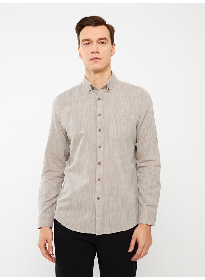 LC WAIKIKI Regular Fit Long Sleeve Poplin Men's Shirt - Image 2