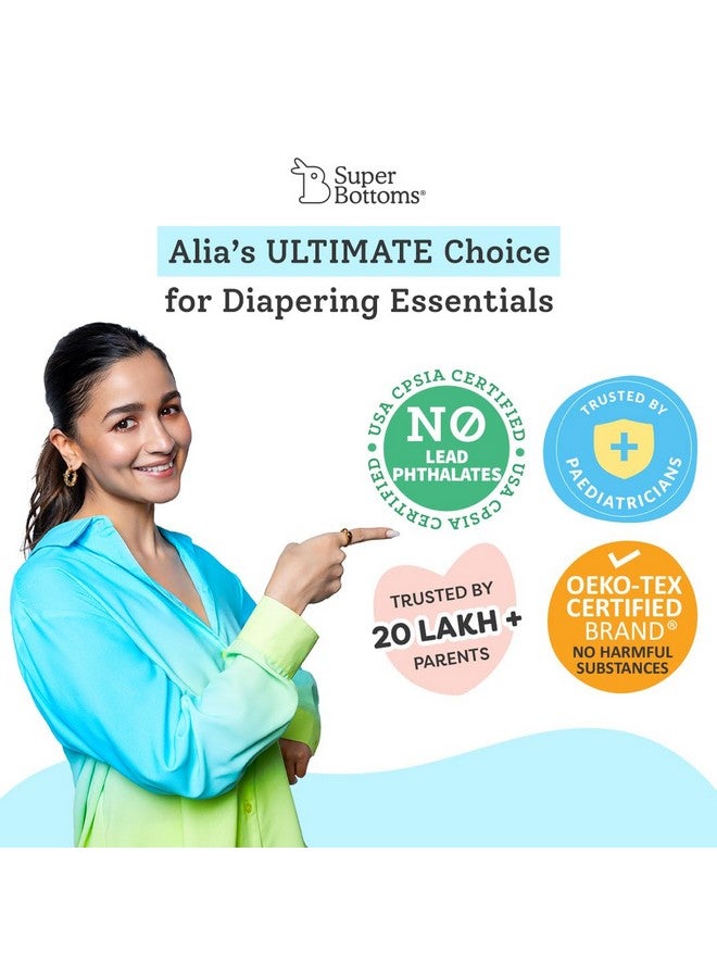 SuperBottoms Newborn UNO Pack of 2 (1 Shell+1 Insert) - Washable & Reusable waterproof Adjustable cloth diaper for babies-diaper with Prefold style Pad (Fruit Burst) - Image 4