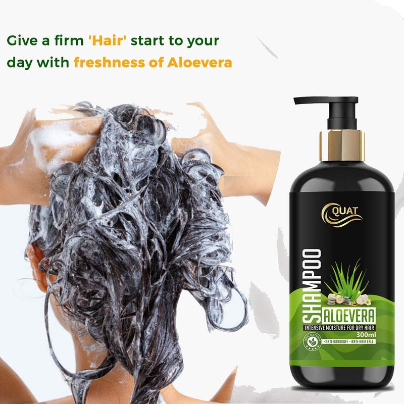 Quat Natural Aloevera 99 Silky Stronger Hair Shampoo Paraben Free 300 ML - Image 3