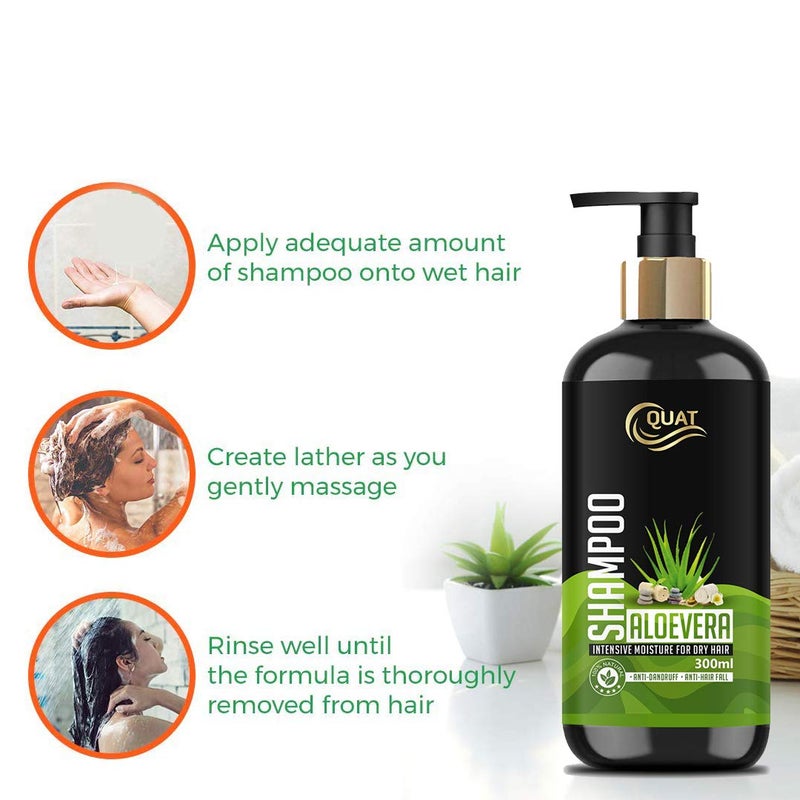 Quat Natural Aloevera 99 Silky Stronger Hair Shampoo Paraben Free 300 ML - Image 4