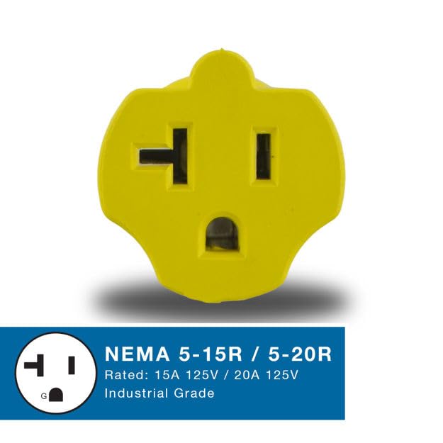 Conntek 30126 L5-30P to 5-15/20R Plug Adapter, Yellow, 1 Pack - Image 5