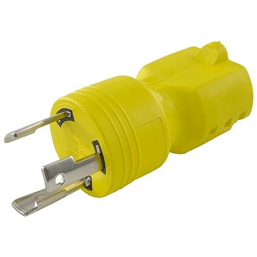 Conntek 30126 L5-30P to 5-15/20R Plug Adapter, Yellow, 1 Pack - Image 1