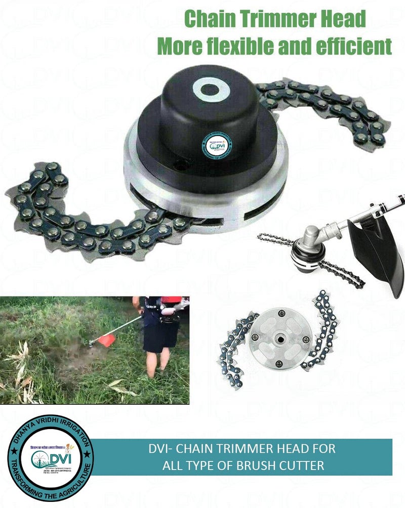 DVI Heavy Duty Chain Trimmer Head FIT to All Types of Brush Cutter Used for Grass Cutting (Pack of 1) Silver - Image 2