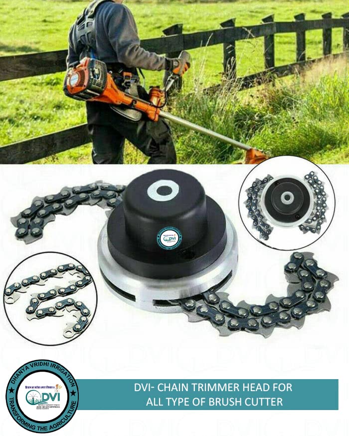 DVI Heavy Duty Chain Trimmer Head FIT to All Types of Brush Cutter Used for Grass Cutting (Pack of 1) Silver - Image 3