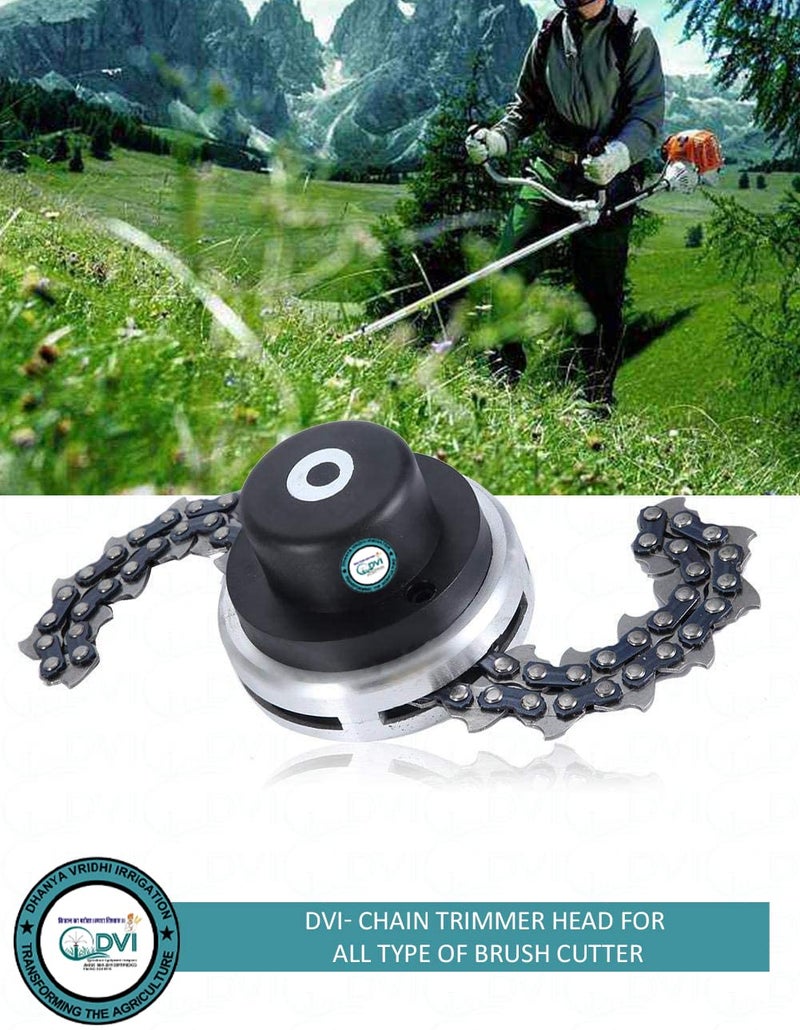 DVI Heavy Duty Chain Trimmer Head FIT to All Types of Brush Cutter Used for Grass Cutting (Pack of 1) Silver - Image 4