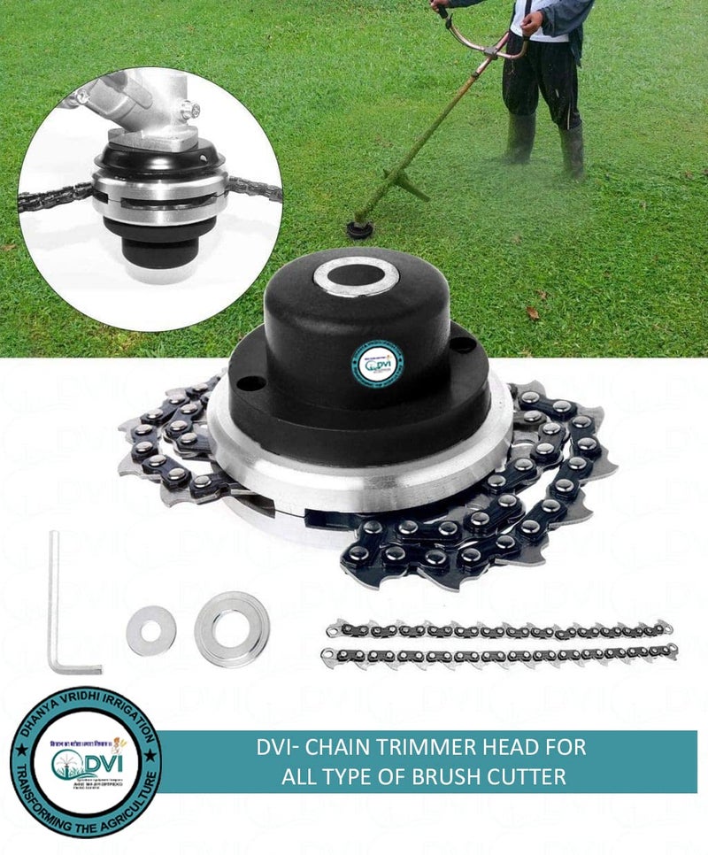 DVI Heavy Duty Chain Trimmer Head FIT to All Types of Brush Cutter Used for Grass Cutting (Pack of 1) Silver - Image 5