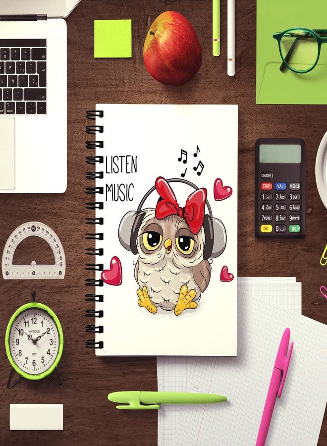 Vprint Quality Unruled Diary Notebook Drawing Pad Planner A5 Size,100 GSM 160 Pages(Music Owl) - Image 3