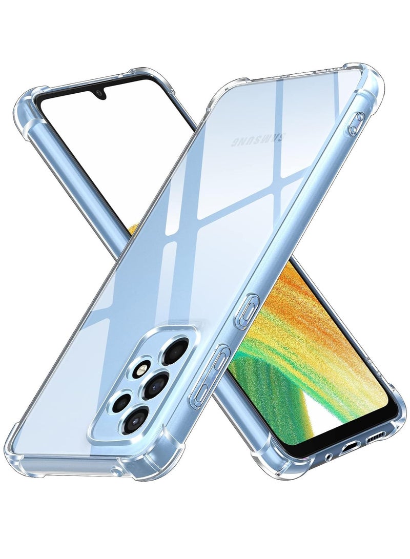 Case Compatible with Samsung Galaxy A52 / A52S Case, Cover Silicone Transparent TPU Gorilla Anti-shock Protector Camera Shockproof Corners - Clear - Image 1