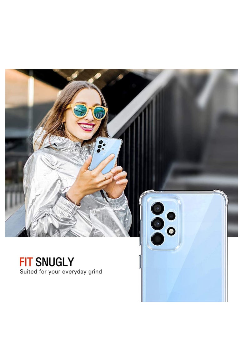 Case Compatible with Samsung Galaxy A52 / A52S Case, Cover Silicone Transparent TPU Gorilla Anti-shock Protector Camera Shockproof Corners - Clear - Image 2