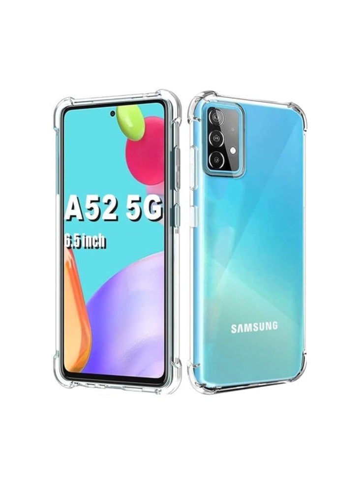 Case Compatible with Samsung Galaxy A52 / A52S Case, Cover Silicone Transparent TPU Gorilla Anti-shock Protector Camera Shockproof Corners - Clear - Image 5