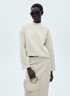 MANGO Perkins-Neck Boucle Sweatshirt  - Image 1